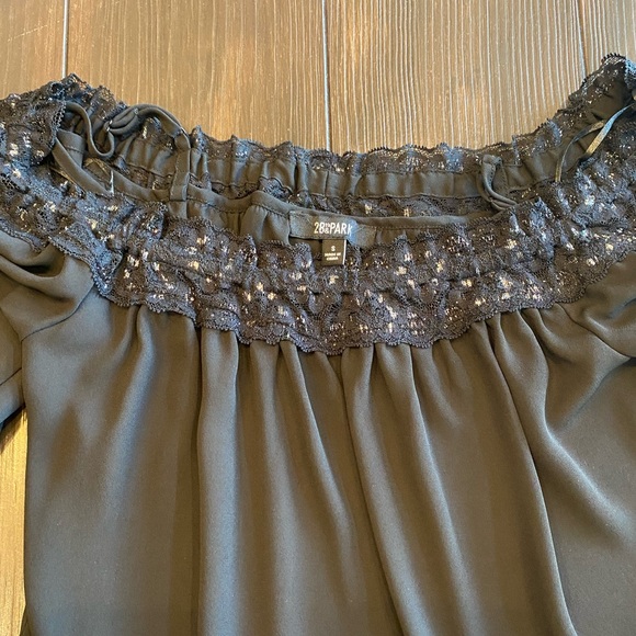 28th and Park Black Long Sleeve Blouse, Small, Never Worn - Picture 3 of 8